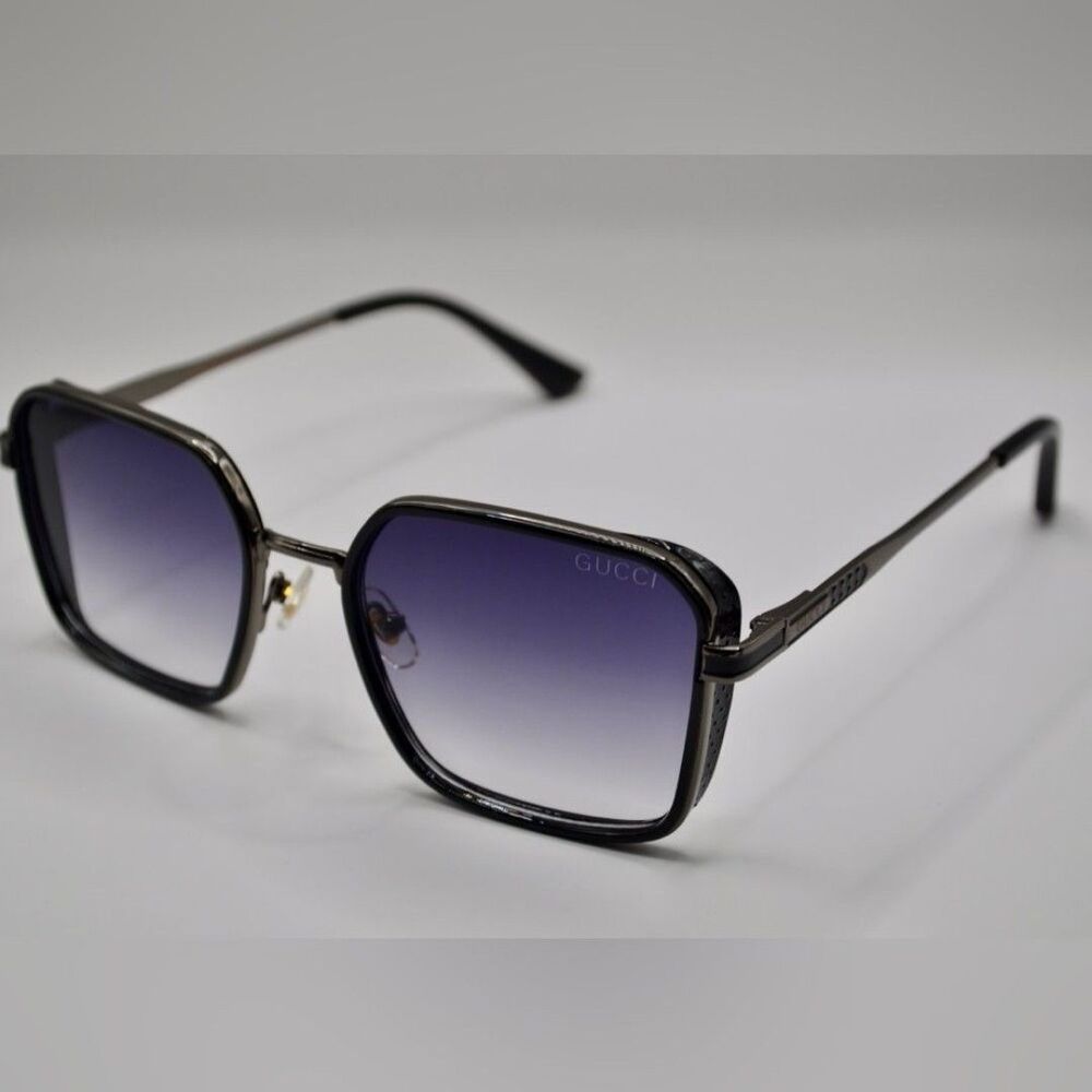 Gucci Women’s Sunglasses | Silver & Black | Purple Gray Gradient | 56-16-145 - Picture 10 of 12
